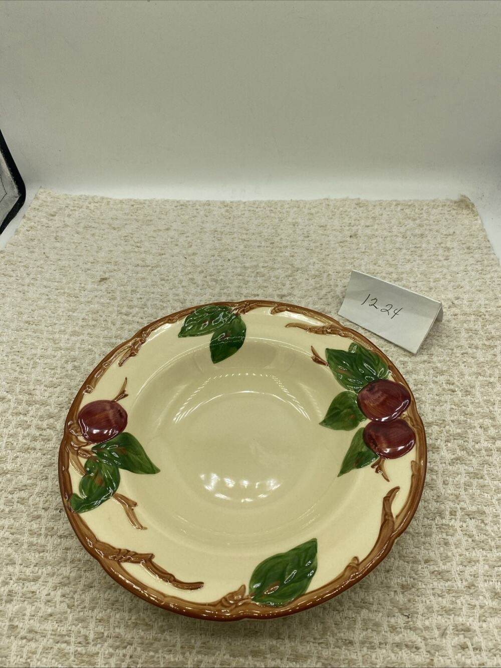 Franciscan Earthenware Apple Ceramic Soup Bowl, 8.5” Diameter Made In USA